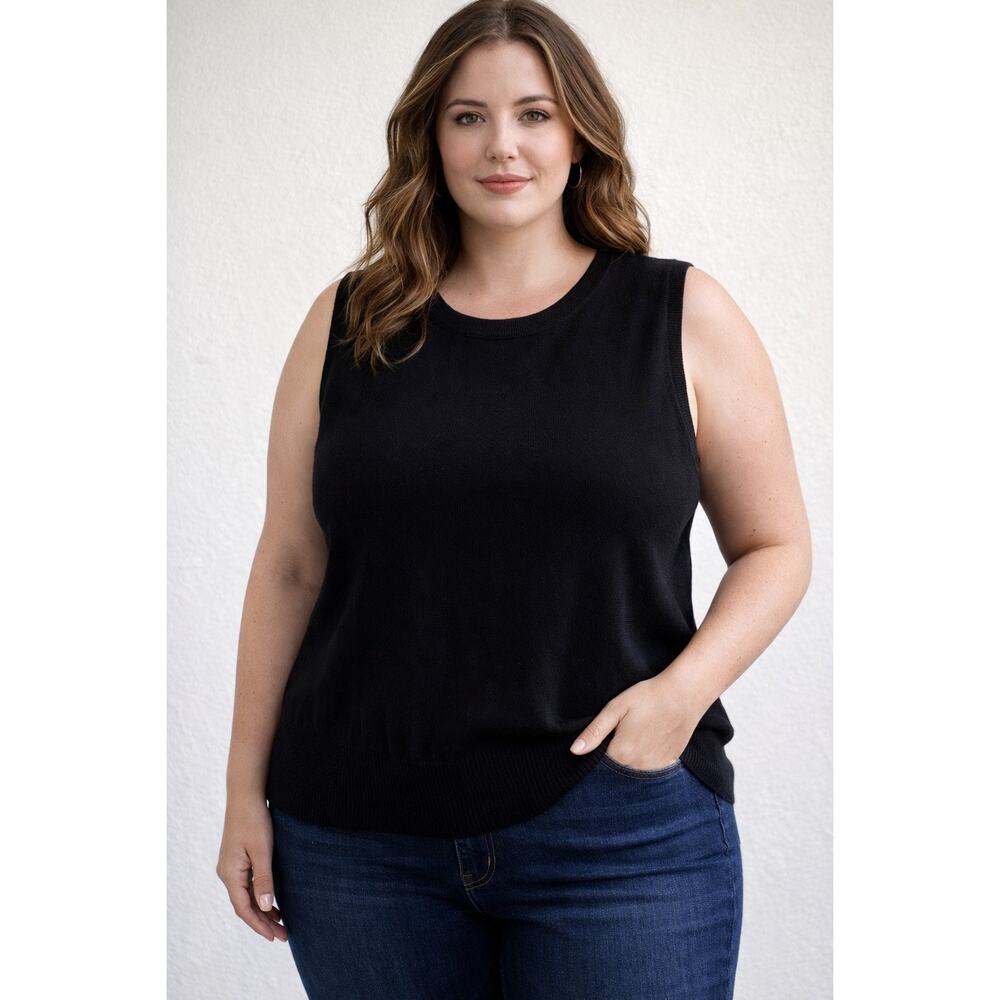 NEW Talbots Black Knit thick Tank size 3x basic piece